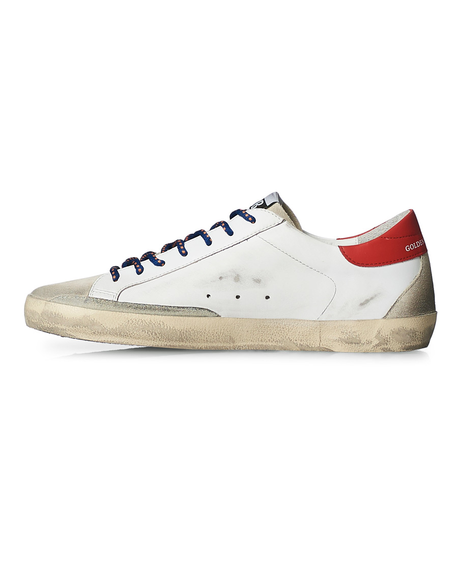 Homme | Golden Goose Deluxe Brand Super-Star Sneaker White/Red | Golden Goose | Deluxe Brand Super-Star Sneaker White/Red
