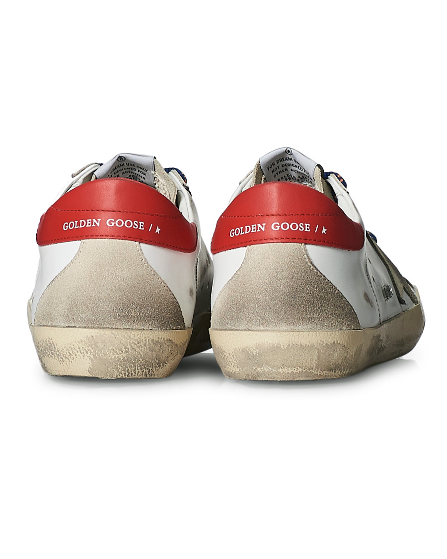 Homme | Golden Goose Deluxe Brand Super-Star Sneaker White/Red | Golden Goose | Deluxe Brand Super-Star Sneaker White/Red