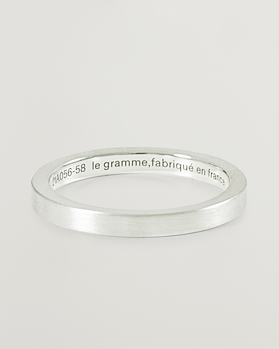 Homme | Bijoux | LE GRAMME | Ribbon Brushed Ring Sterling Silver 3g