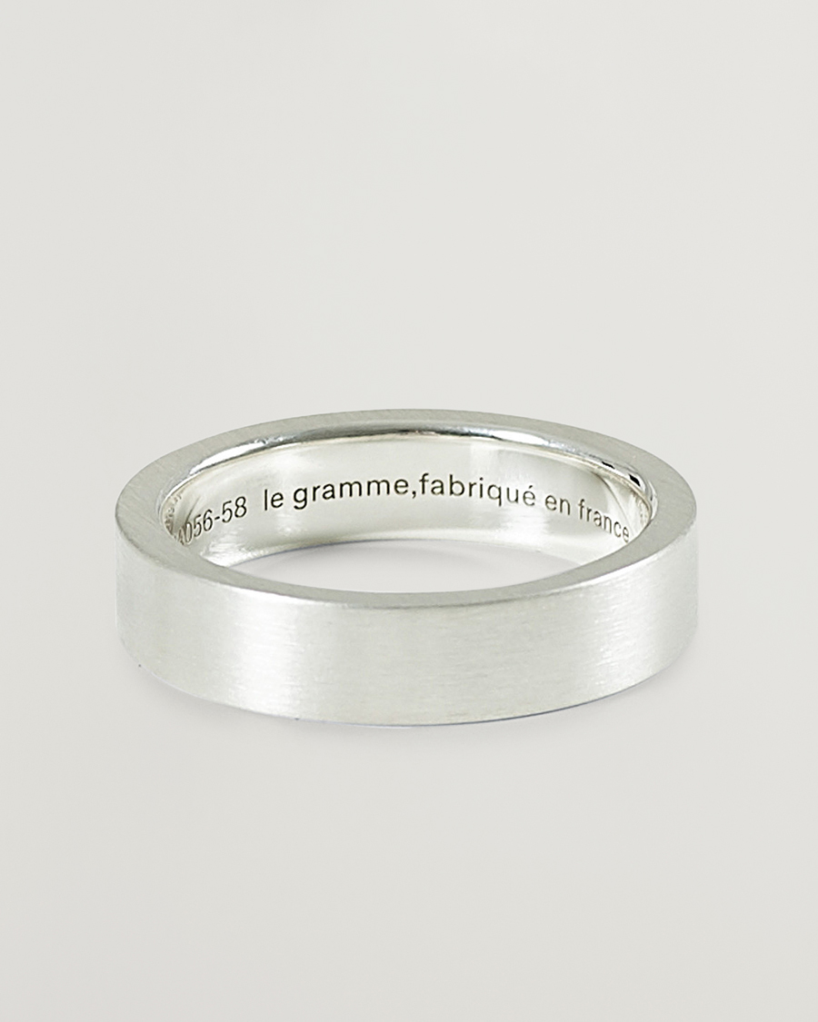 Homme | Bijoux | LE GRAMME | Ribbon Brushed Ring Sterling Silver 7g