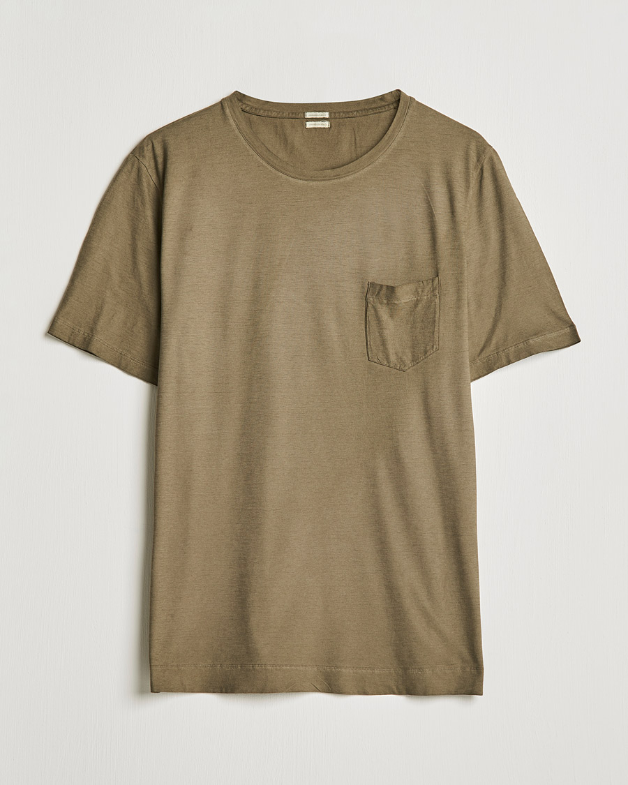Homme | T-shirts | Massimo Alba | Panarea Watercolor T-Shirt Military