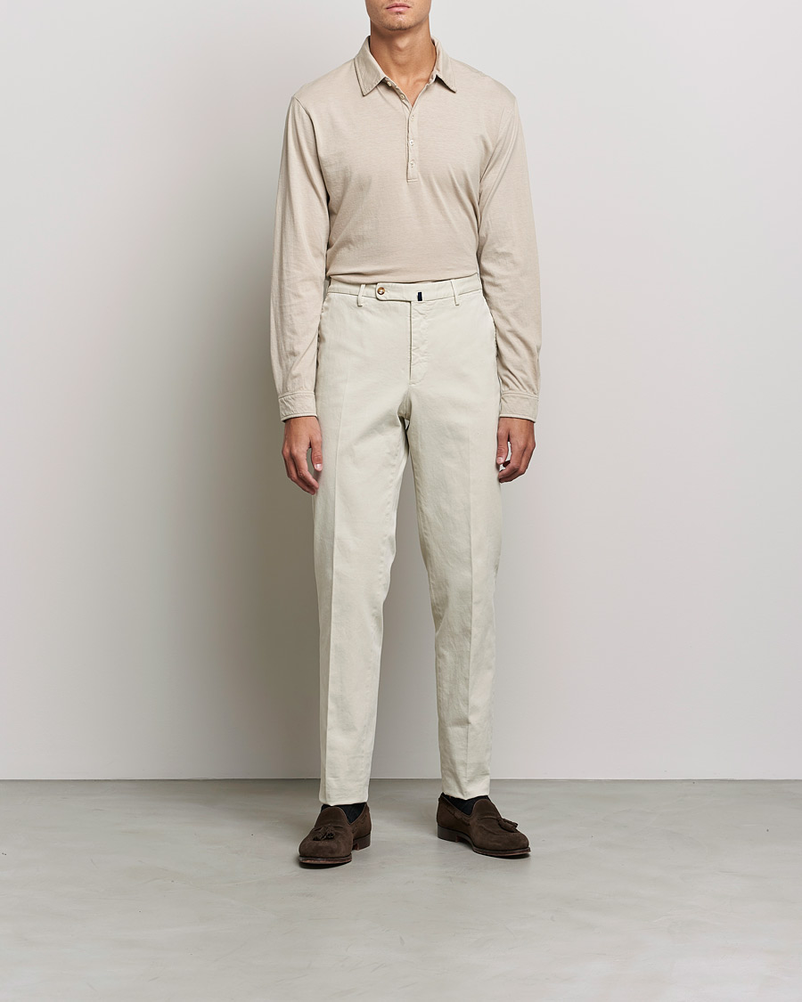 Homme | Pulls Et Tricots | Massimo Alba | Ischia Cotton/Cashmere Polo Light Beige