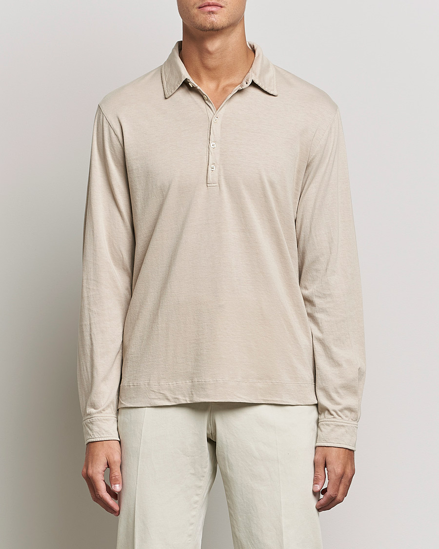 Homme | Pulls Et Tricots | Massimo Alba | Ischia Cotton/Cashmere Polo Light Beige