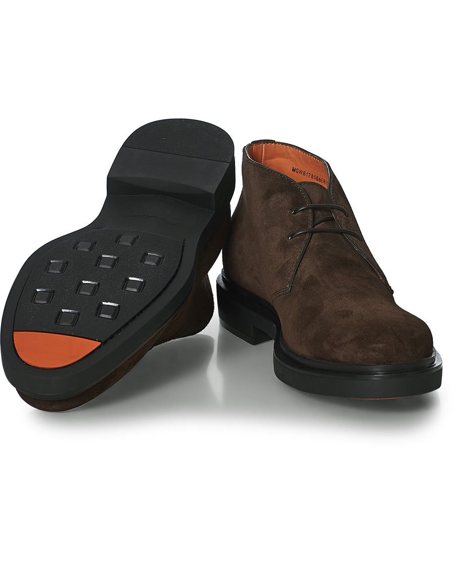 Homme | Santoni Wembley Desert Boot Dark Brown Suede | Santoni | Wembley Desert Boot Dark Brown Suede