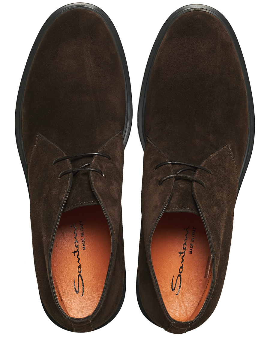Homme | Santoni Wembley Desert Boot Dark Brown Suede | Santoni | Wembley Desert Boot Dark Brown Suede