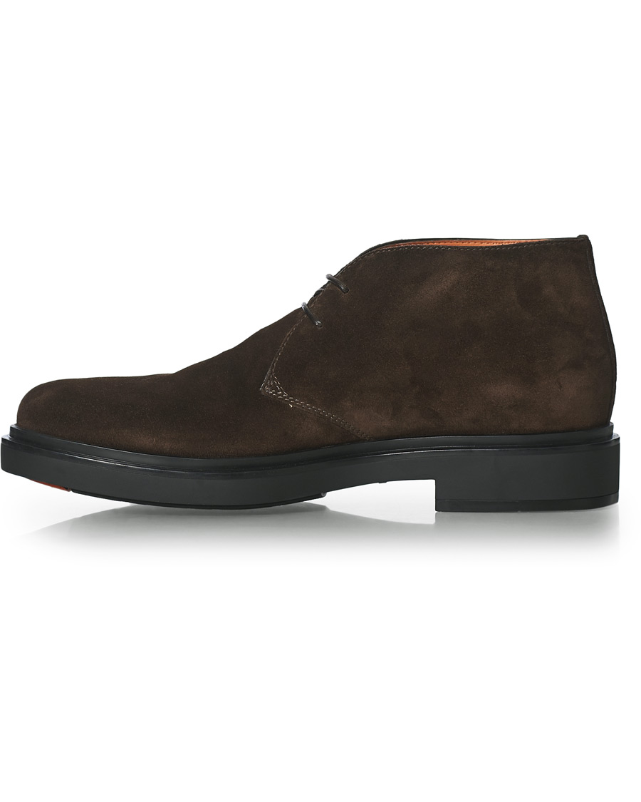 Homme | Santoni Wembley Desert Boot Dark Brown Suede | Santoni | Wembley Desert Boot Dark Brown Suede