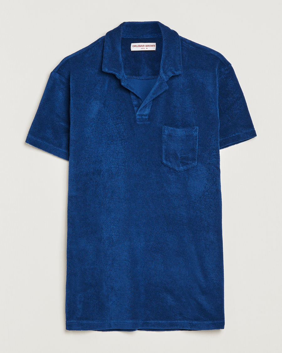 Homme | Polos | Orlebar Brown | Terry Polo Blue Wash