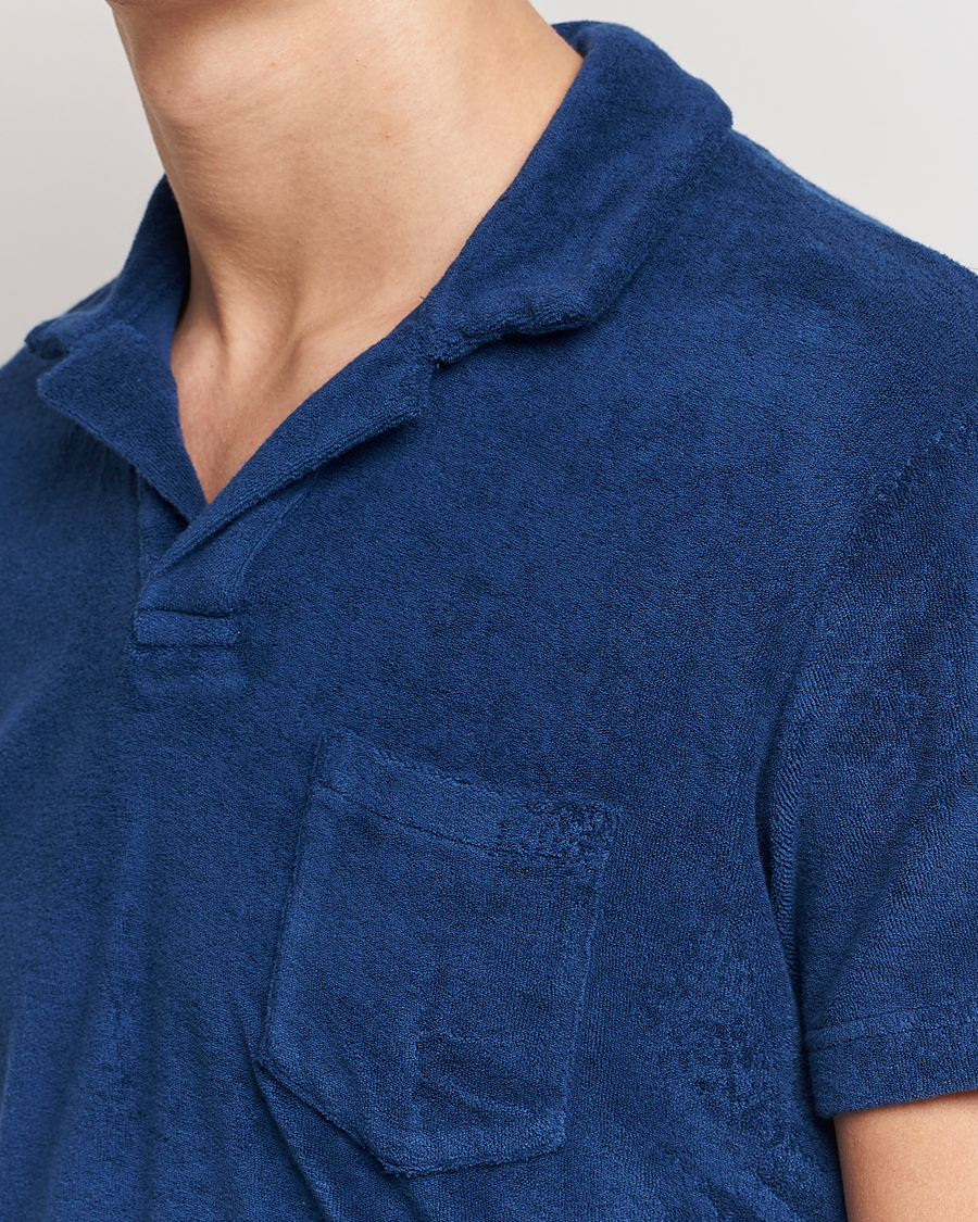 Homme | Polos | Orlebar Brown | Terry Polo Blue Wash