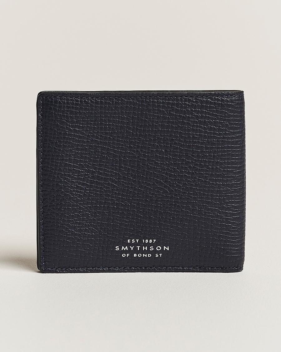 Homme | Smythson Ludlow 6 Card Wallet Navy | Smythson | Ludlow 6 Card Wallet Navy