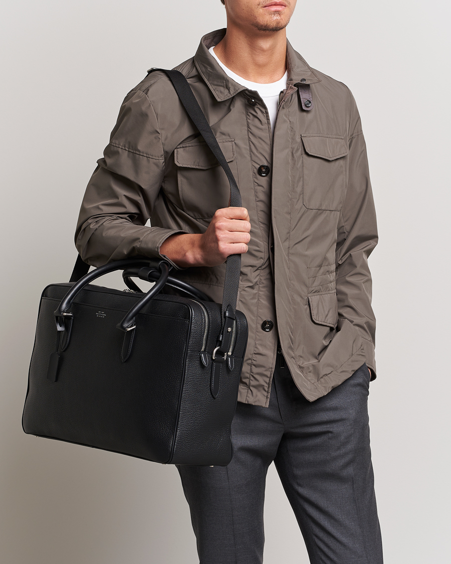 Homme | Sections | Smythson | Ludlow 48 Hours Travel Bag Black