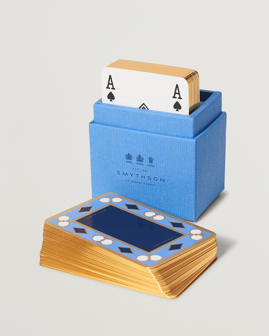 Homme | Sections | Smythson | Playing Card Nile Blue