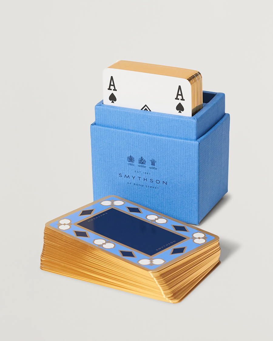 Homme | Pour La Maison | Smythson | SmythsonPlaying CardNile Blue