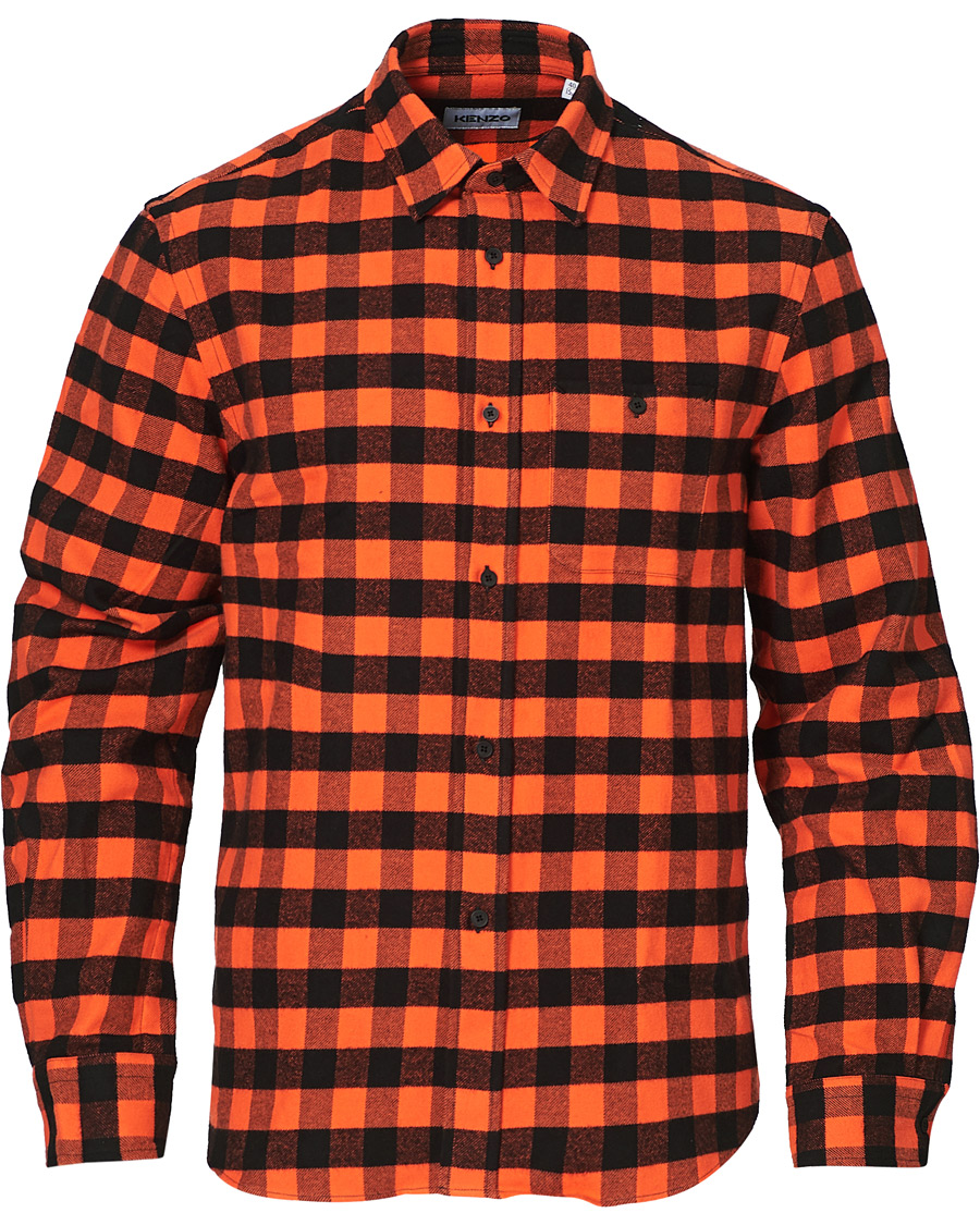 Homme | Chemises | KENZO | Flannel Shirt Orange Check