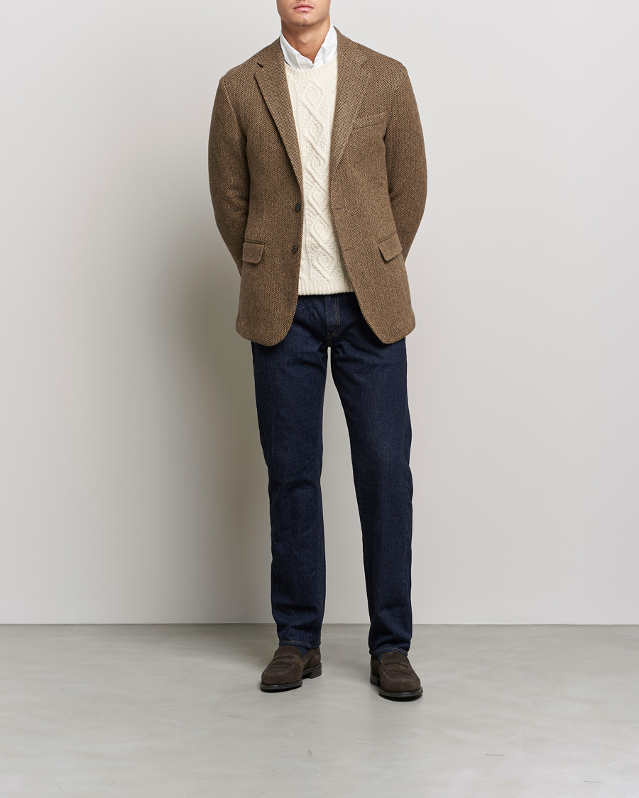 Homme | Blazers | Polo Ralph Lauren | Herringbone Sportcoat Brown