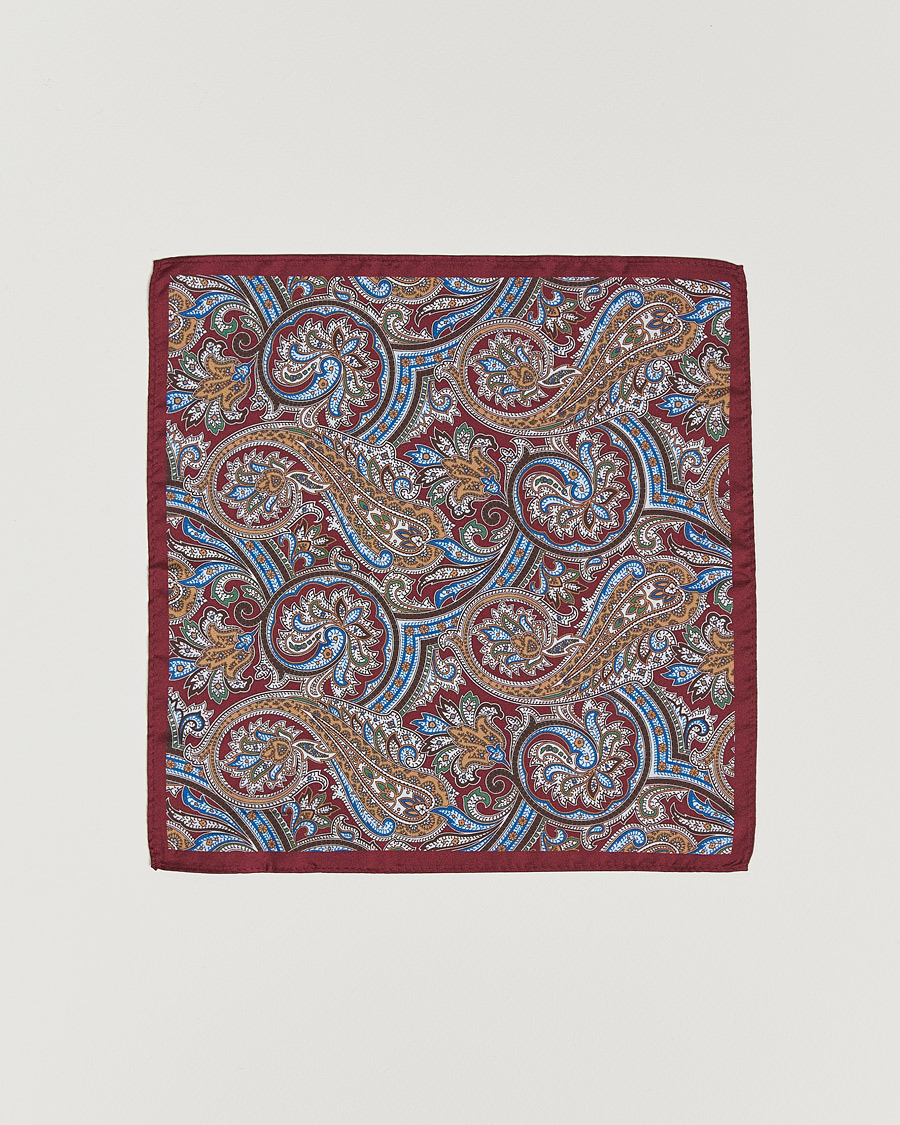 Homme | Amanda Christensen Box Set Silk 8 cm Paisley Tie And Pocket Square Wine | Amanda Christensen | Box Set Silk 8 cm Paisley Tie And Pocket Square Wine