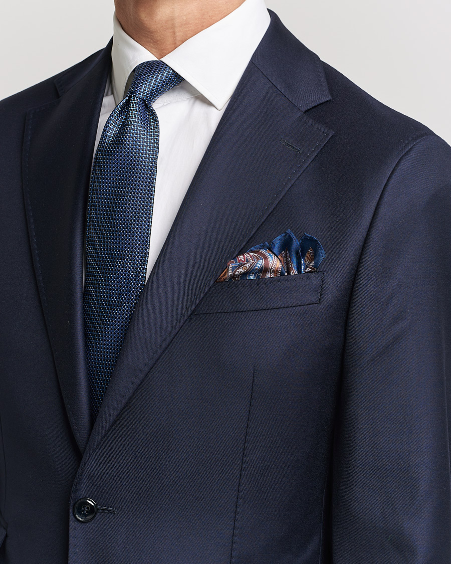 Homme | Amanda Christensen Box Set Silk 8 cm Paisley Tie And Pocket Square Navy | Amanda Christensen | Box Set Silk 8 cm Paisley Tie And Pocket Square Navy