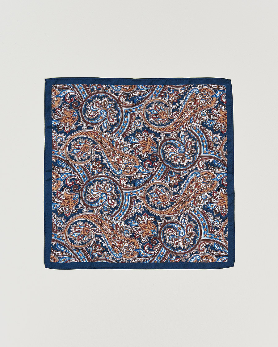 Homme | Amanda Christensen Box Set Silk 8 cm Paisley Tie And Pocket Square Navy | Amanda Christensen | Box Set Silk 8 cm Paisley Tie And Pocket Square Navy