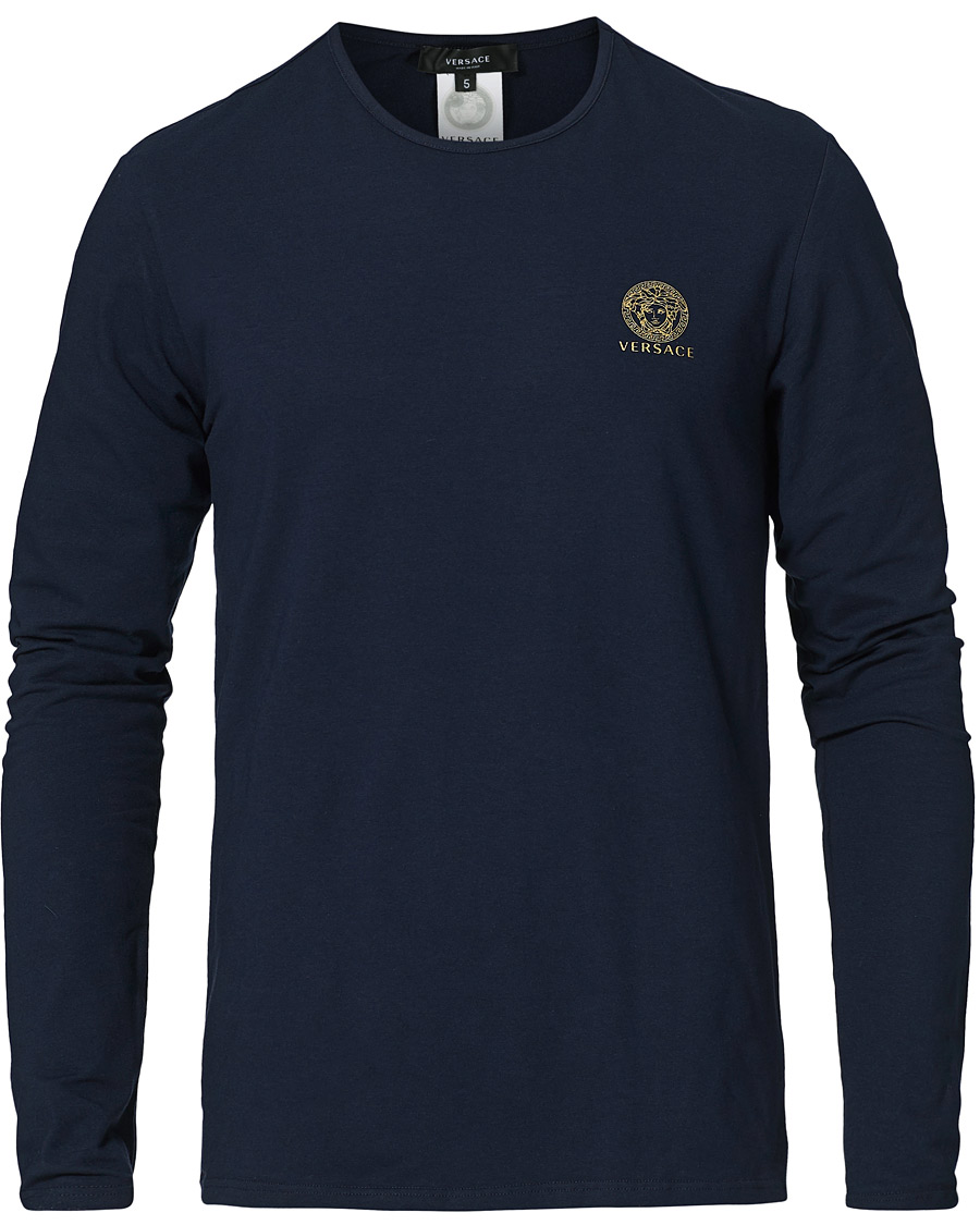 Homme | T-shirts | Versace | Medusa Long Sleeve Tee Navy