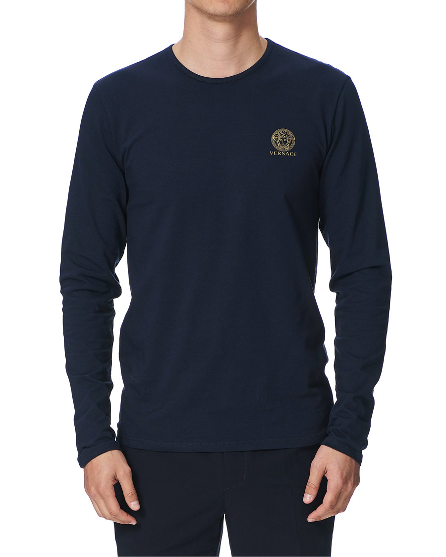 Homme | T-shirts | Versace | Medusa Long Sleeve Tee Navy