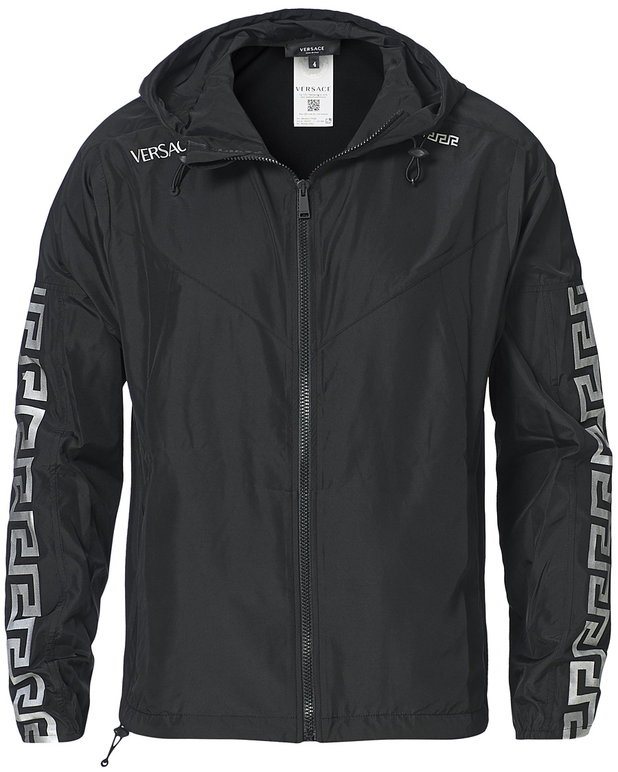 Homme | Manteaux Et Vestes | Versace | Monogram Hooded Jacket Black