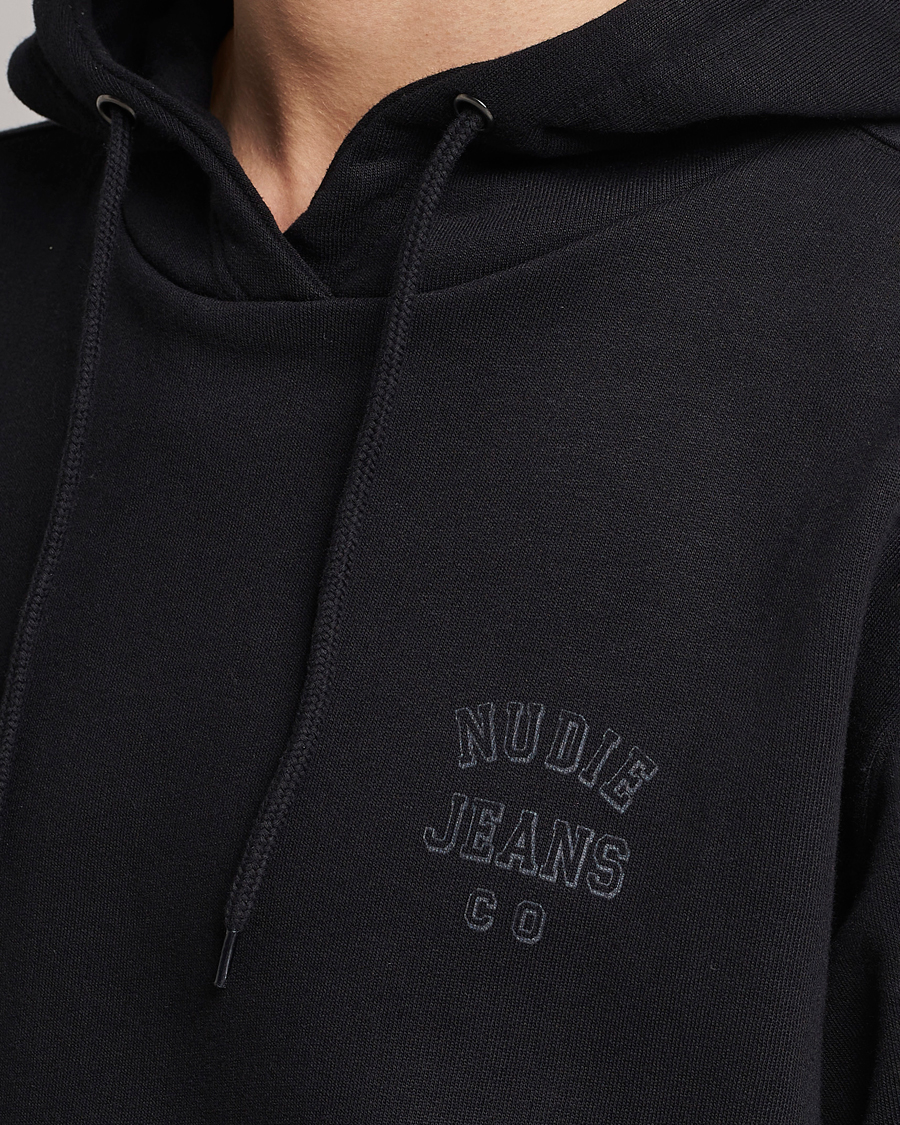 Homme | Pulls Et Tricots | Nudie Jeans | Franke Logo Hoodie Black