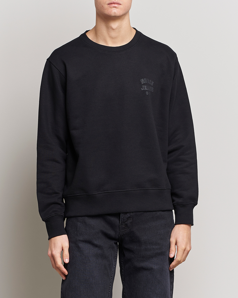 Homme | Pulls Et Tricots | Nudie Jeans | Frasse Logo Sweatshirt Black