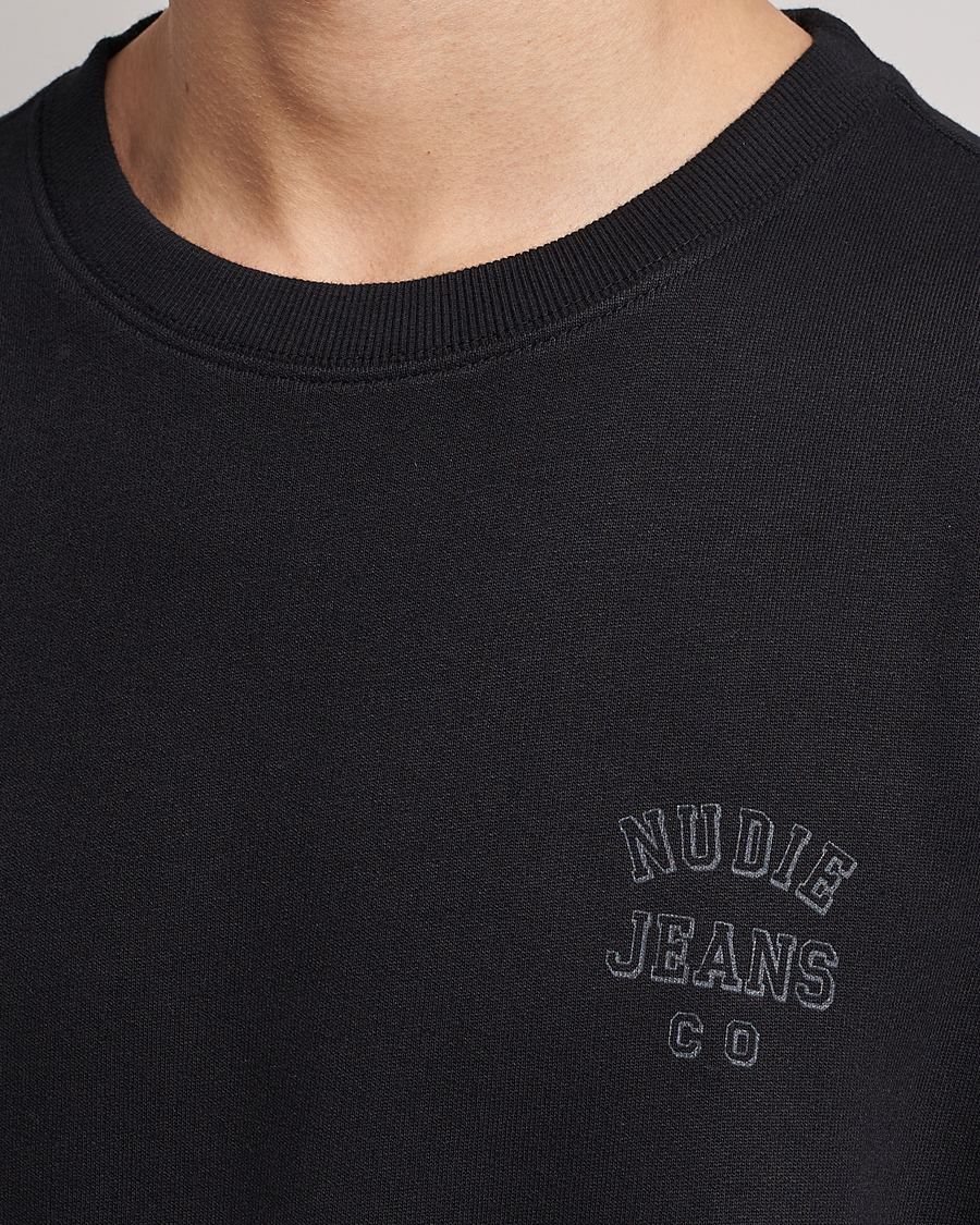 Homme | Pulls Et Tricots | Nudie Jeans | Frasse Logo Sweatshirt Black