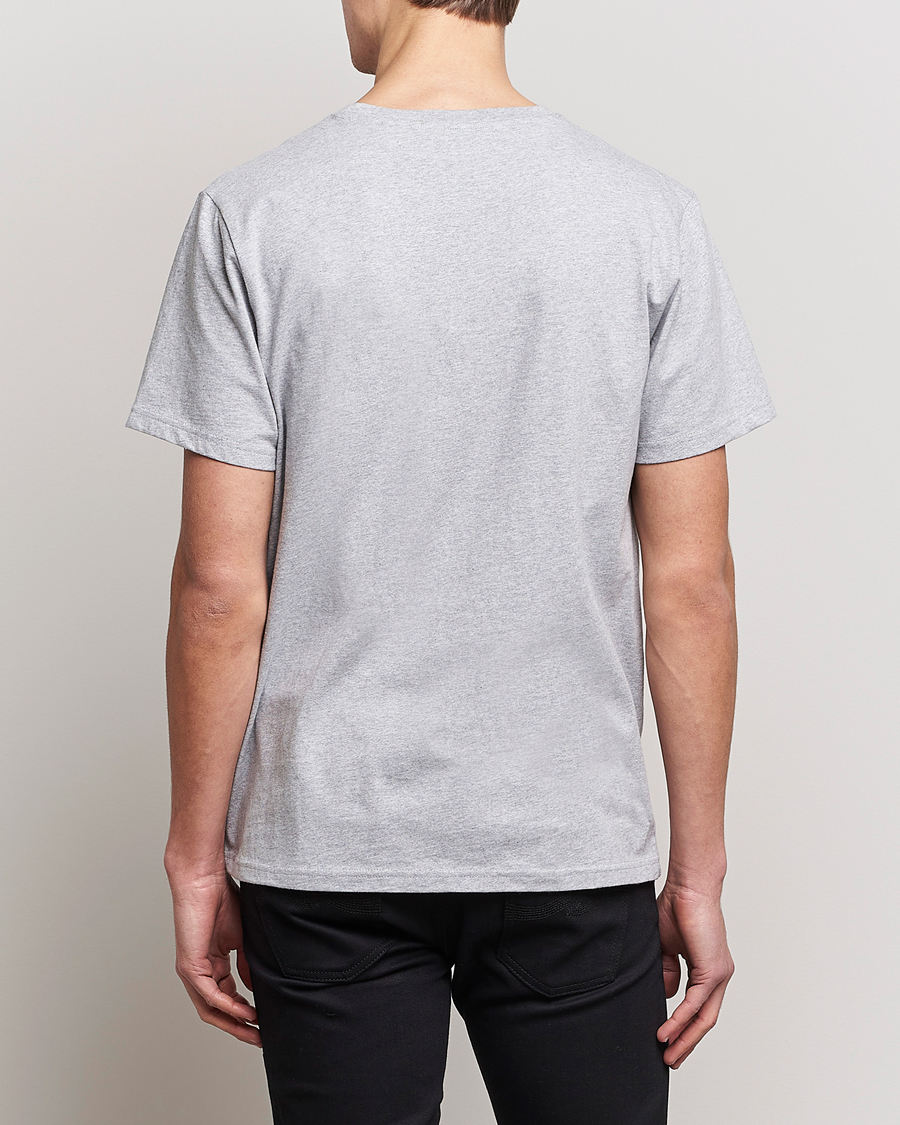 Homme | T-shirts | Nudie Jeans | Roy Logo Crew Neck Tee Grey melange