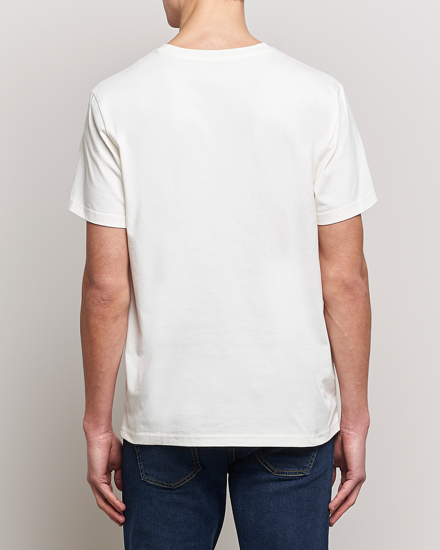 Homme | T-shirts | Nudie Jeans | Roy Logo Crew Neck Tee Off White