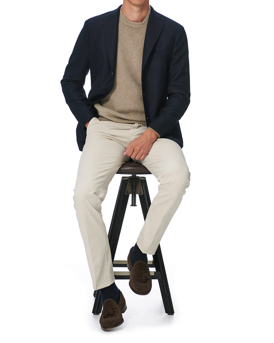 Homme | Pulls Et Tricots | Boglioli | Brushed Wool/Cashmere Sweater Beige