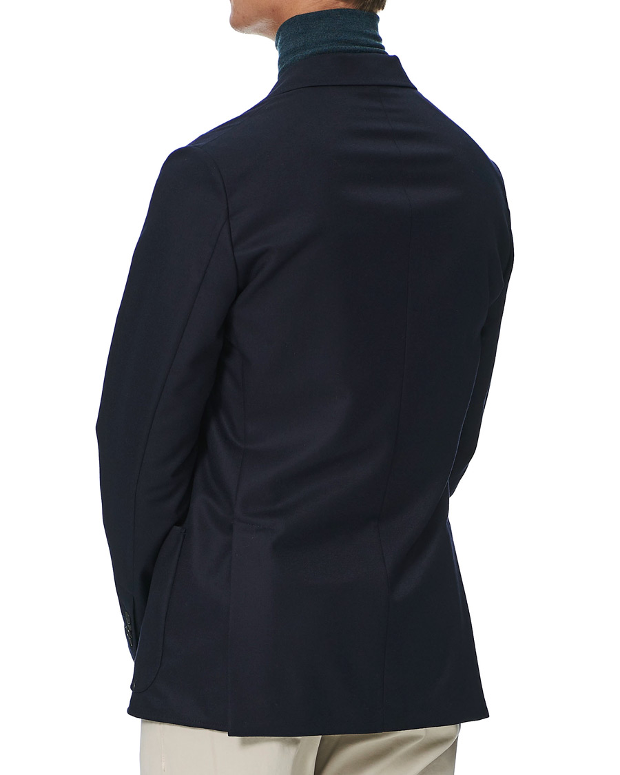 Homme | Blazers | Brioni | Deconstructed Flannel Blazer Navy