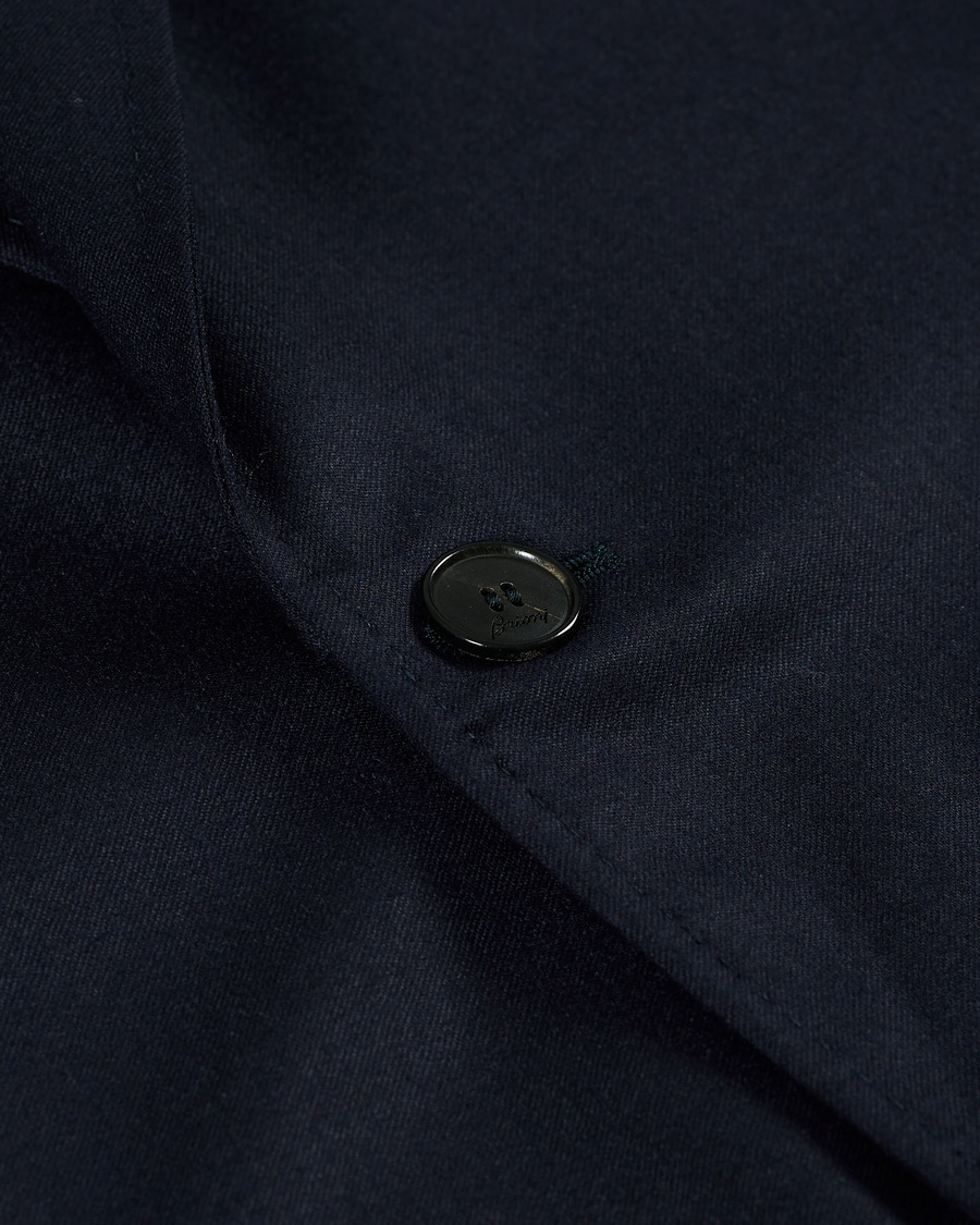 Homme | Blazers | Brioni | Deconstructed Flannel Blazer Navy