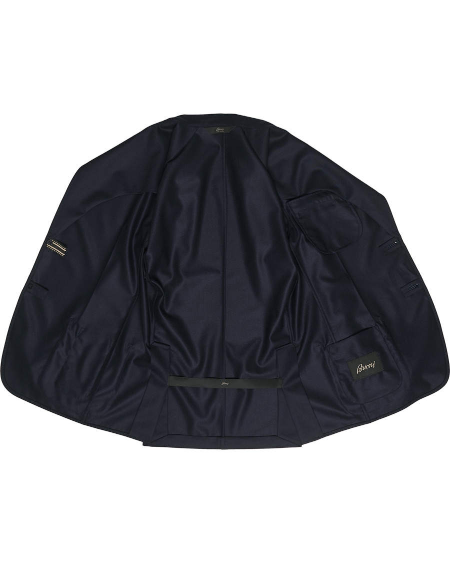 Homme | Blazers | Brioni | Deconstructed Flannel Blazer Navy