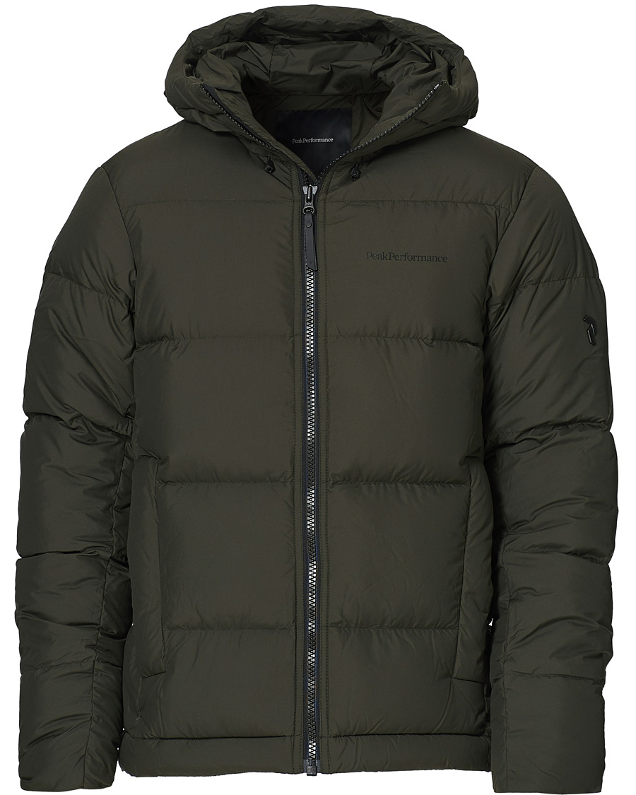 Homme | Manteaux Et Vestes | Peak Performance | Rivel Down Hooded Jacket Olive Extreme