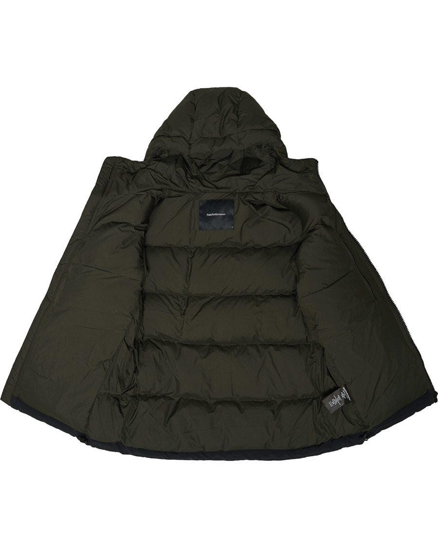 Homme | Manteaux Et Vestes | Peak Performance | Rivel Down Hooded Jacket Olive Extreme