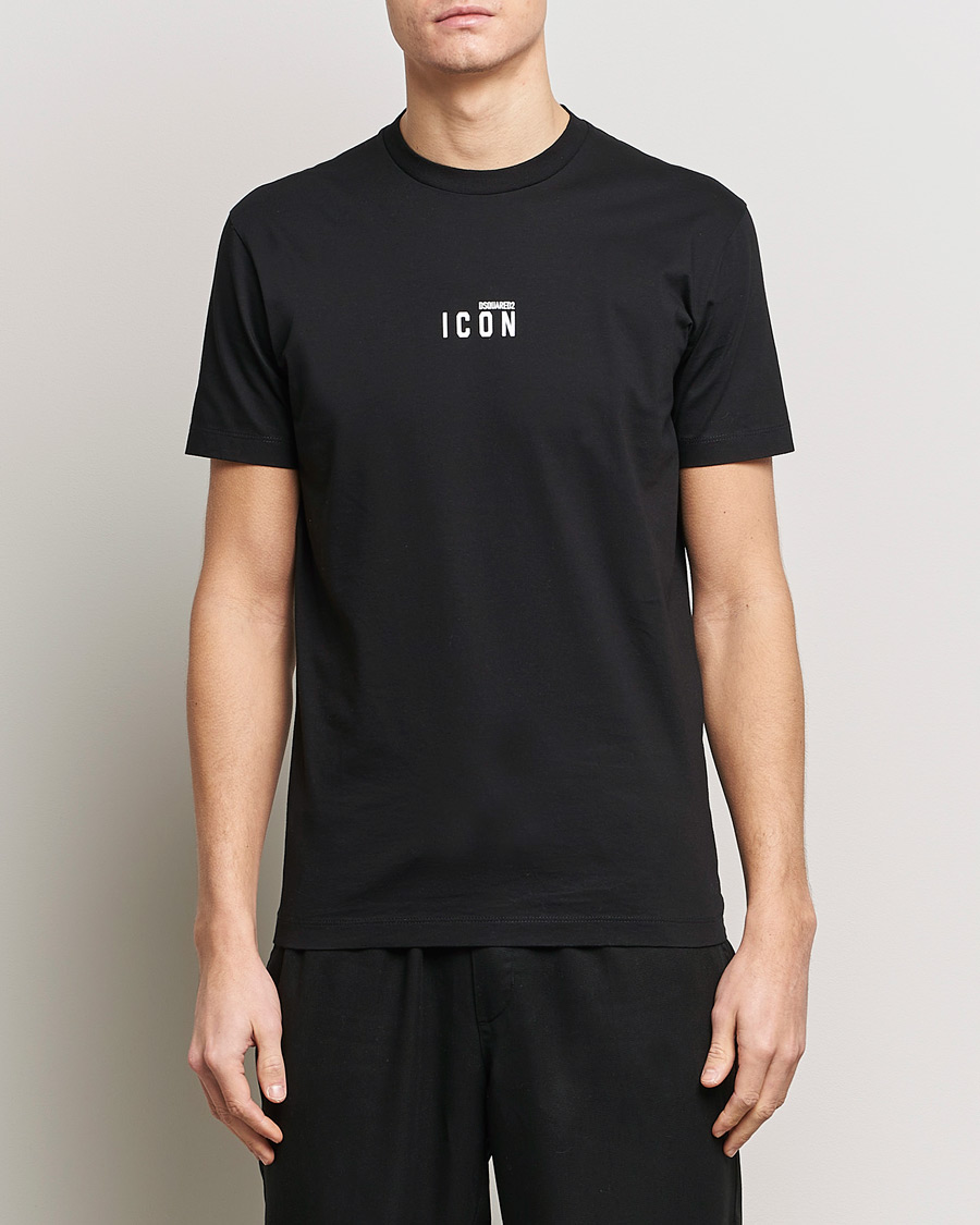 Homme |  | Dsquared2 | Icon Small Logo Crew Neck T-Shirt Black