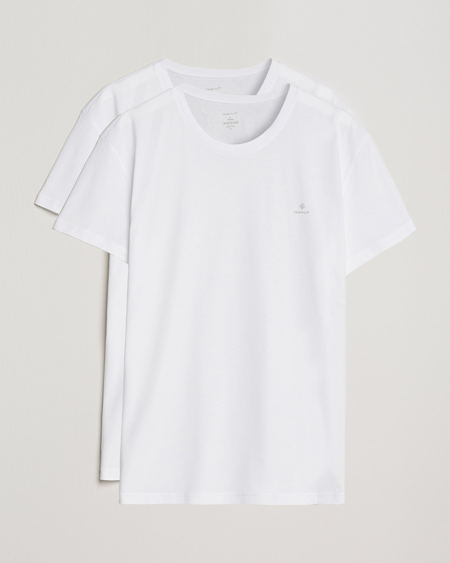 Homme | T-shirts | GANT | 2-Pack Crew Neck T-Shirt White