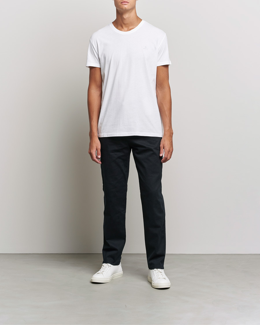 Homme | T-shirts | GANT | 2-Pack Crew Neck T-Shirt White