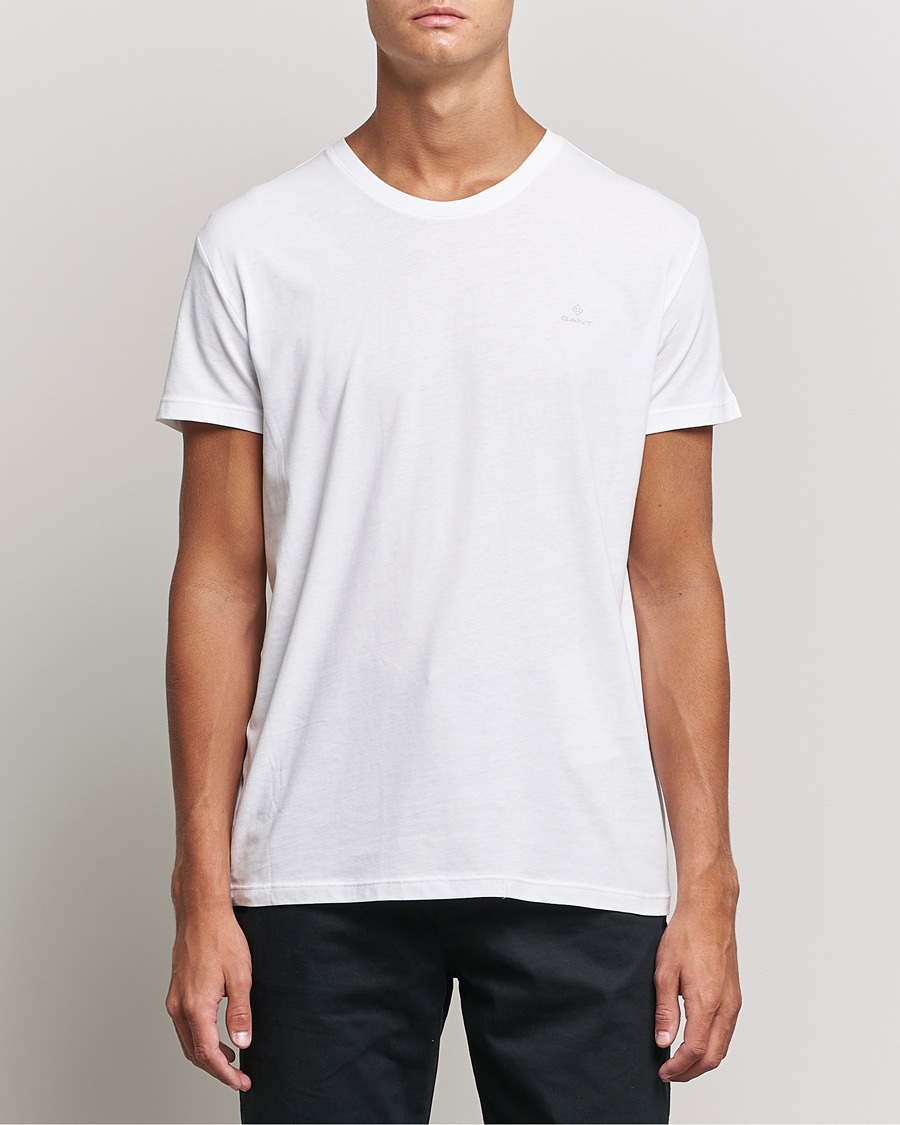 Homme | T-shirts | GANT | 2-Pack Crew Neck T-Shirt White
