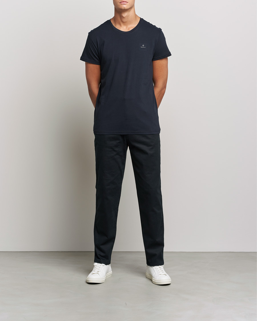 Homme | T-shirts | GANT | 2-Pack Crew Neck T-Shirt Black