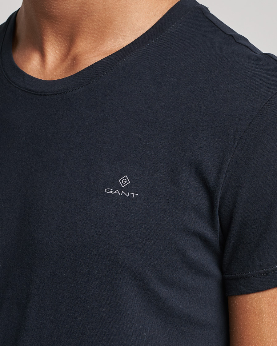 Homme | T-shirts | GANT | 2-Pack Crew Neck T-Shirt Black