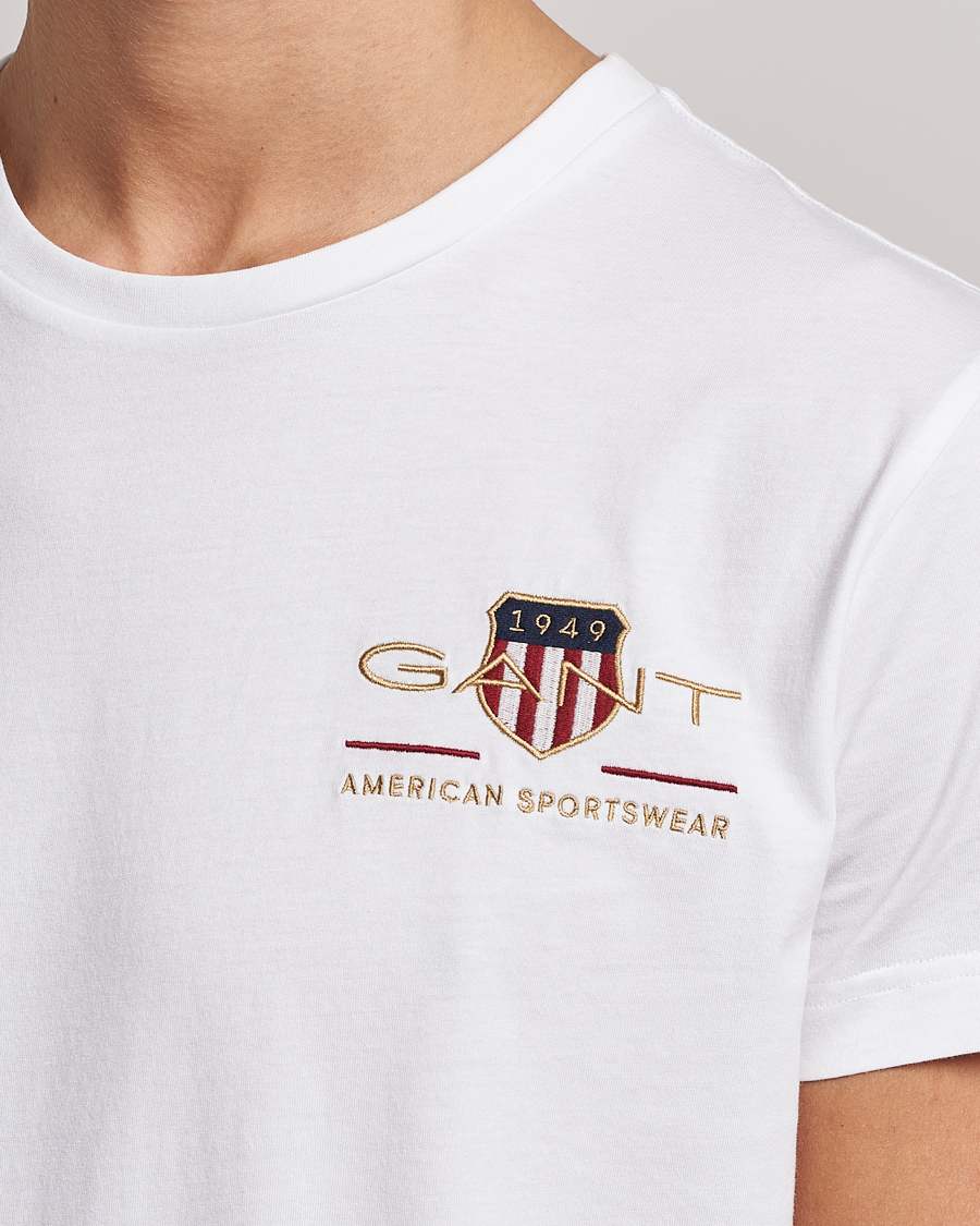 Homme | T-shirts | GANT | Archive Shield Logo Crew Neck Tee White