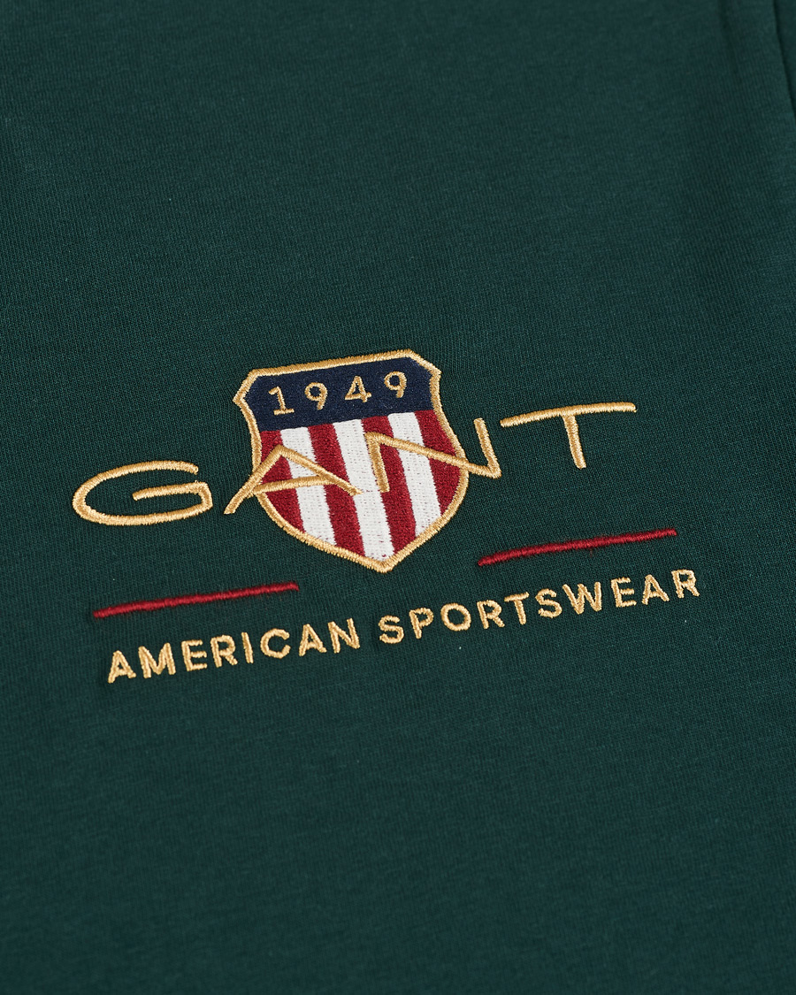 Homme | T-shirts | GANT | Archive Shield Logo Crew Neck Tee Tartan Green