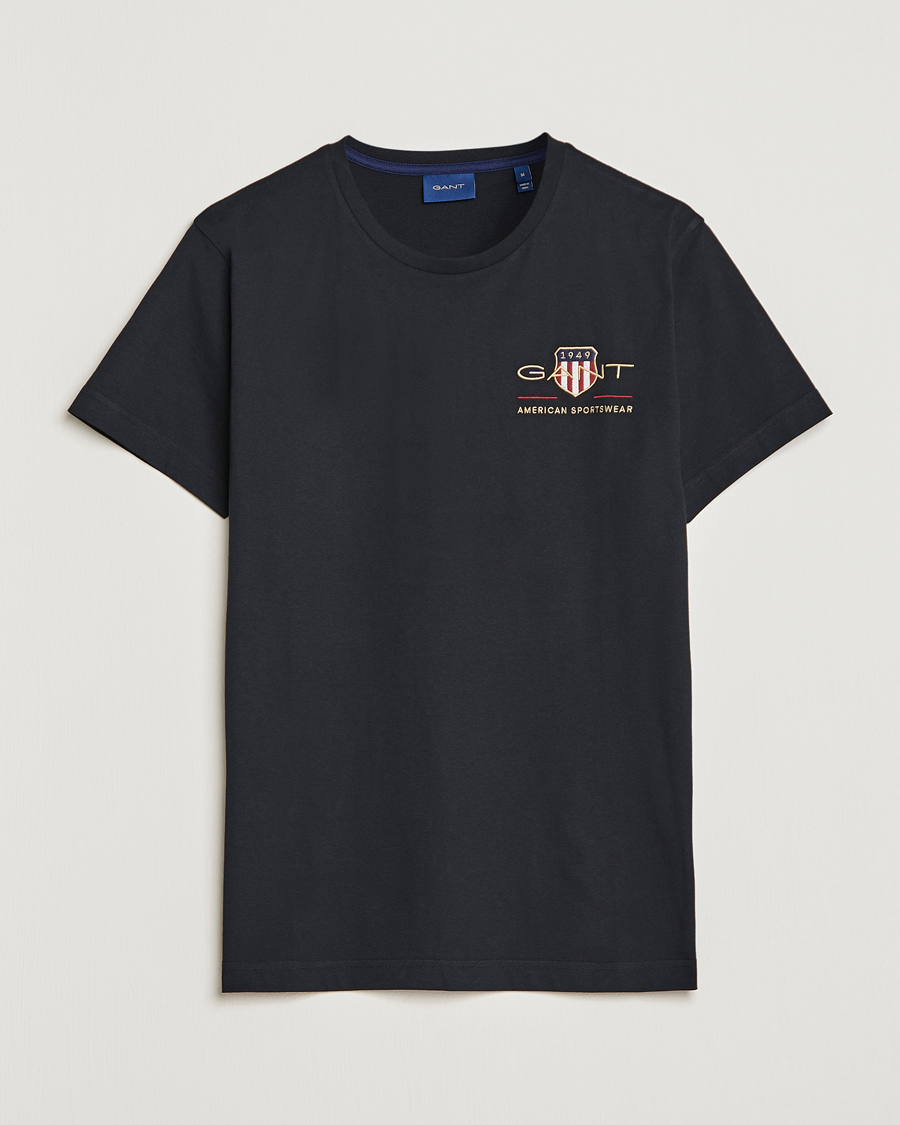 Homme | T-shirts | GANT | Archive Shield Logo Crew Neck Tee Black