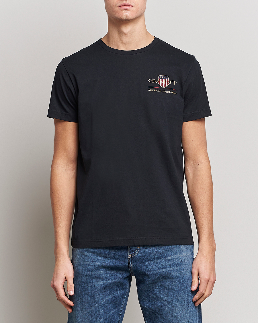 Homme | T-shirts | GANT | Archive Shield Logo Crew Neck Tee Black