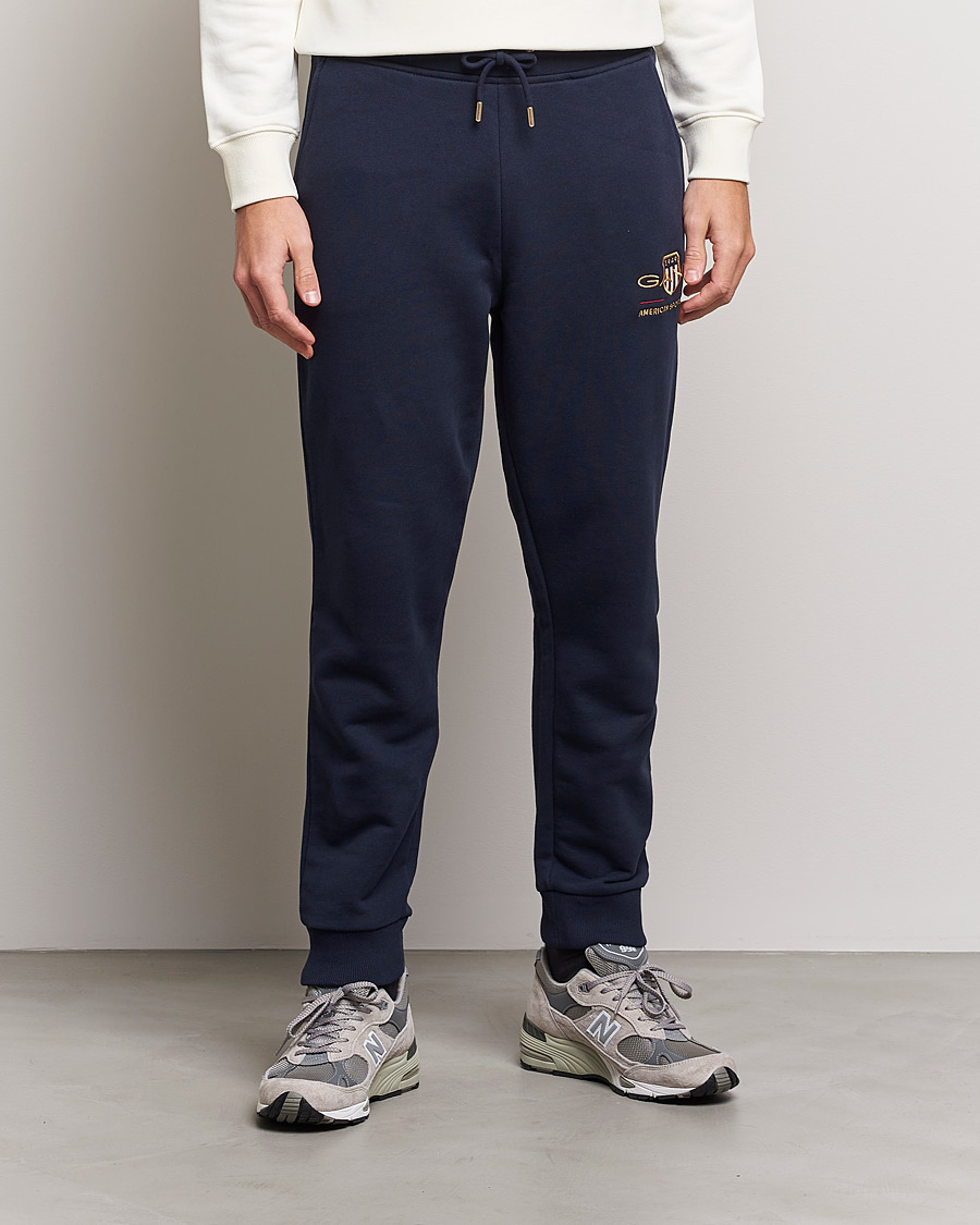 Homme | Pantalons | GANT | Archive Shield Sweatpants Evening Blue
