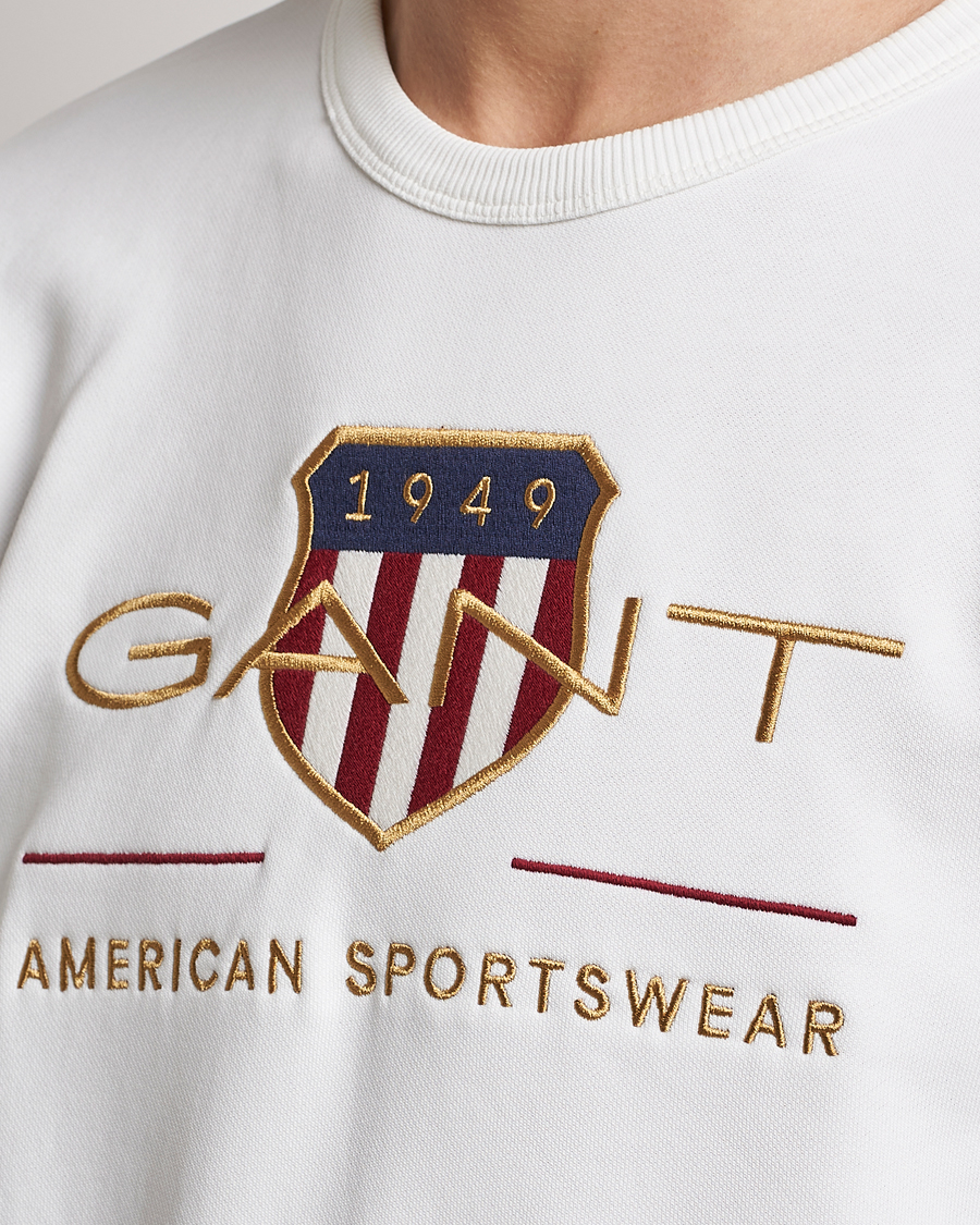 Homme | Pulls Et Tricots | GANT | Archive Shield Crew Neck Sweatershirt Eggshell