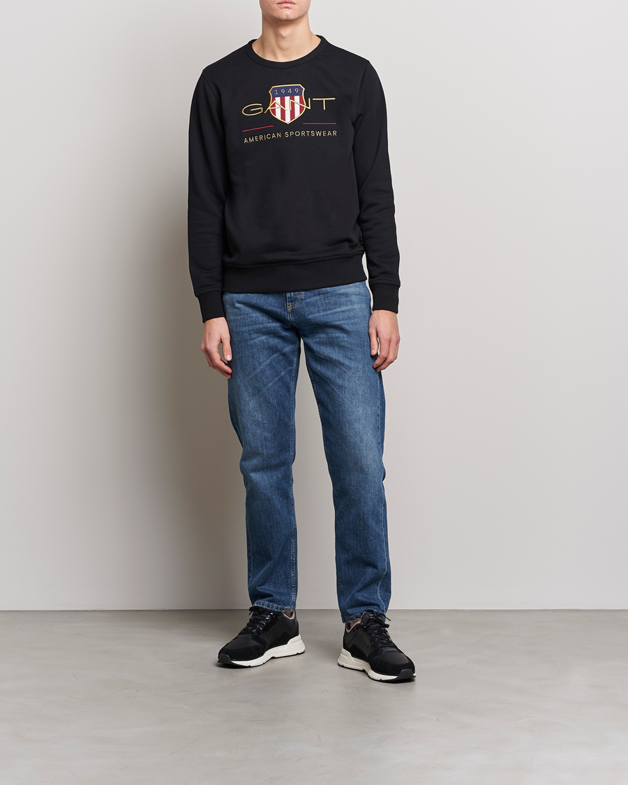 Homme | Pulls Et Tricots | GANT | Archive Shield Crew Neck Sweatershirt Black