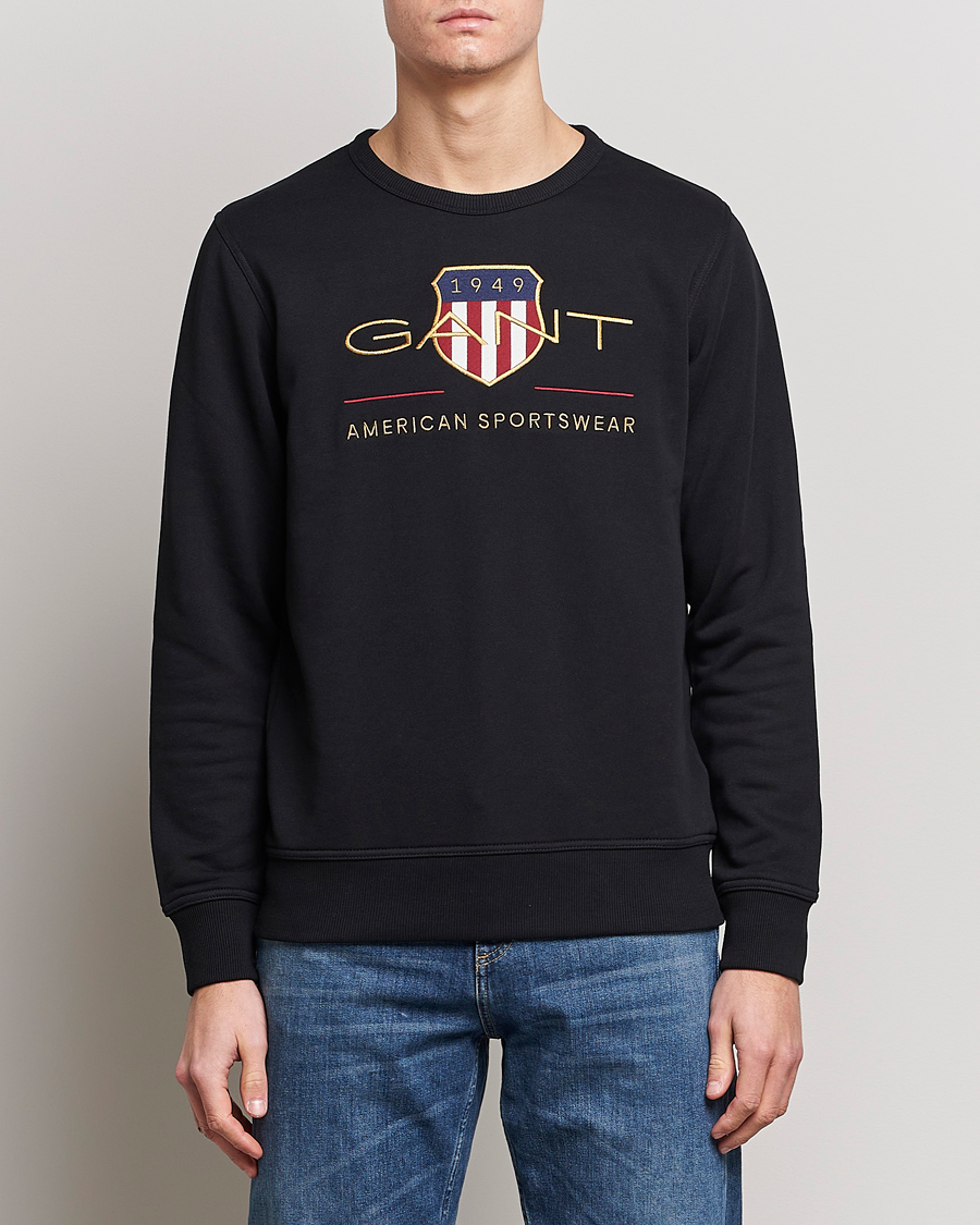 Homme | Pulls Et Tricots | GANT | Archive Shield Crew Neck Sweatershirt Black
