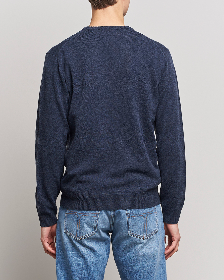 Homme | Pulls Et Tricots | GANT | Lambswool V-Neck Pullover Dark Navy Melange
